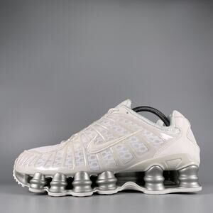 Nike Shox TL Womens Size 9.5 White Silver Athletic Running Walking Shoes Sneaker